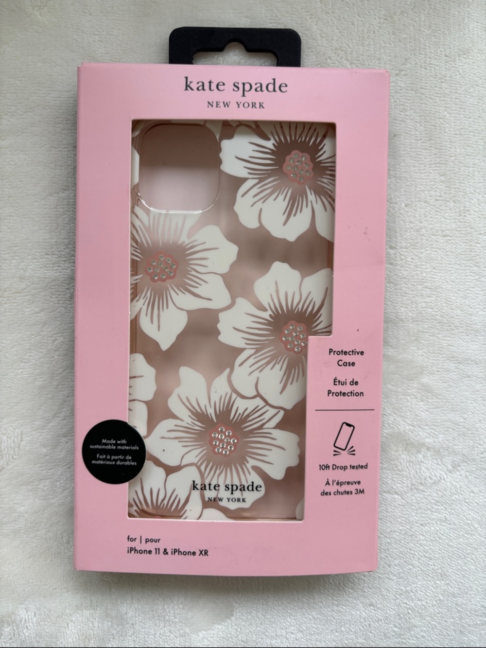 Kate Spade IPhone Case IPhone 11 & IPhone XR - clear with white flowers